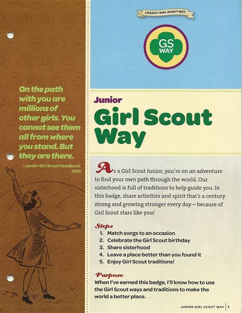  Gather extra old t-shirts for girls to make into no-sew items at meeting. . Junior girl scout badge book pdf